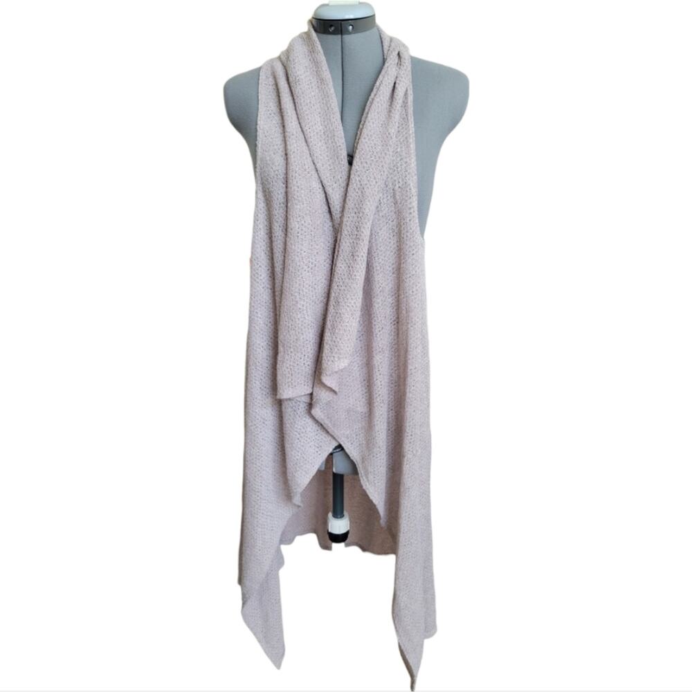 Mono B Open Knit Waterfall Cardigan Vest – Size Medium